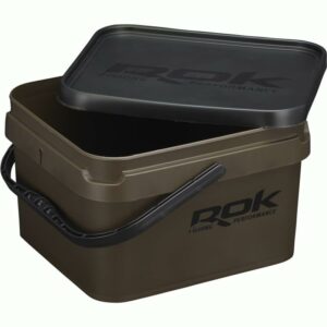 Seau Carre Rok Fishing Square Bucket - 10L - Vert-Marron
