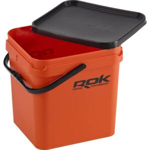 Kit Seau Carre Rok Fishing Square Bucket Complet ORANGE